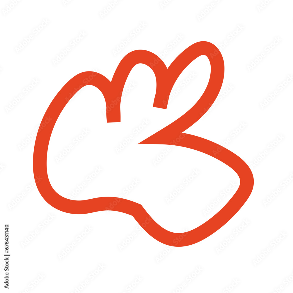 Red outline abstract shapes vectors Red outline abstract shapes vectors
