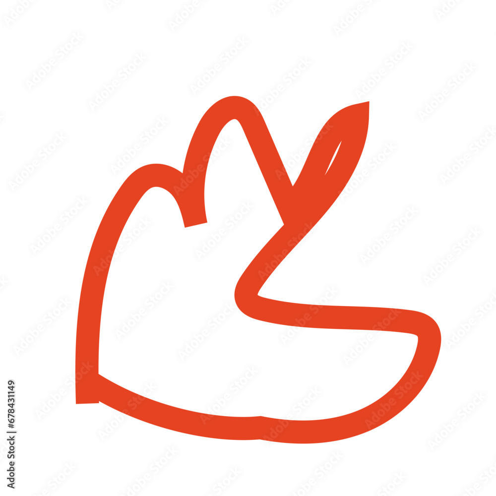 Red outline abstract shapes vectors Red outline abstract shapes vectors