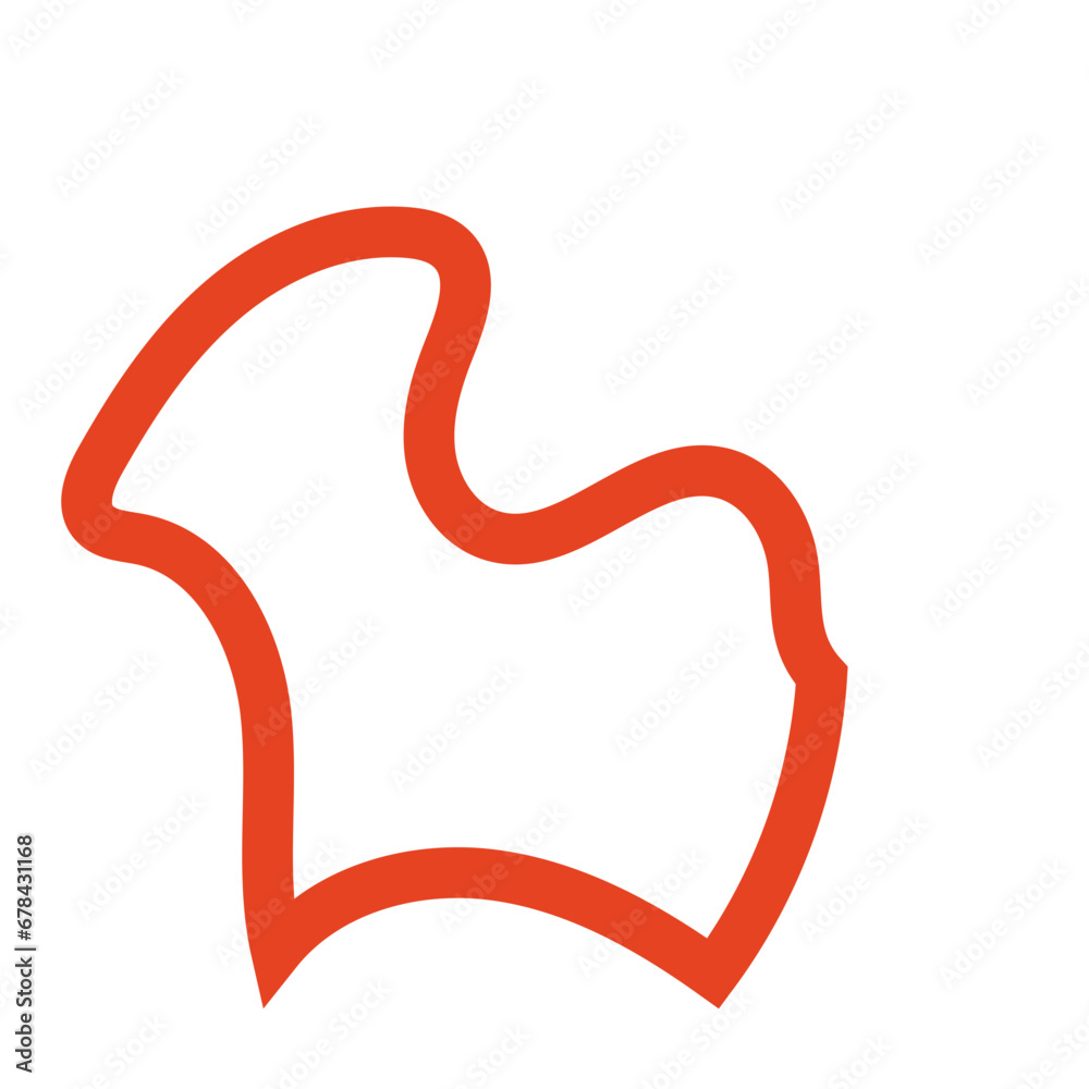 Red outline abstract shapes vectors