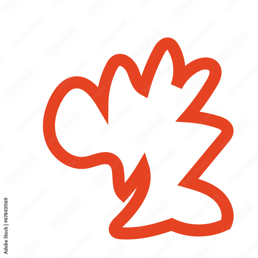 Red outline abstract shapes vectors Red outline abstract shapes vectors