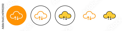 Cloud icon set for web and mobile app. cloud sign and symbol