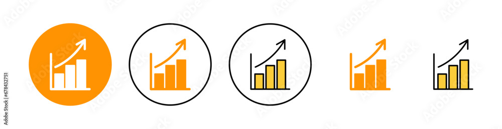 Growing graph Icon set for web and mobile app. Chart sign and symbol. diagram icon Growing graph Icon set for web and mobile app. Chart sign and symbol. diagram icon