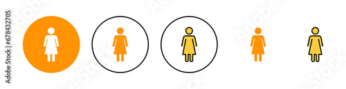 Female icon set for web and mobile app. woman sign and symbol