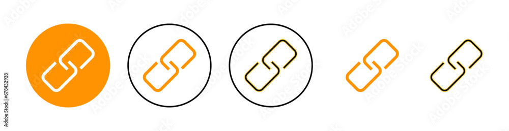 Link icon set for web and mobile app. Hyperlink chain sign and symbol Link icon set for web and mobile app. Hyperlink chain sign and symbol