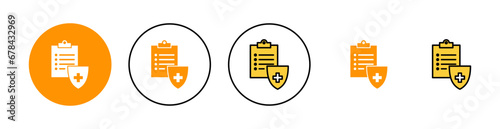 Medical insurance icon set tor for web and mobile app. health insurance sign and symbol