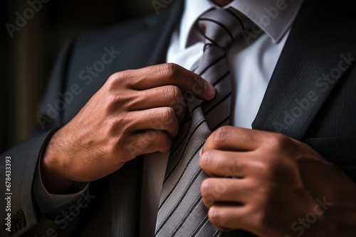 Fashionable person male tie businessman formal young success shirt elegance hand business men suit