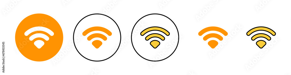Wifi icon set for web and mobile app. signal sign and symbol. Wireless icon Wifi icon set for web and mobile app. signal sign and symbol. Wireless icon