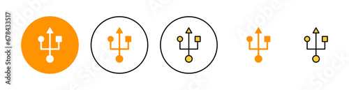 Usb icon set for web and mobile app. Flash disk sign and symbol. flash drive sign.