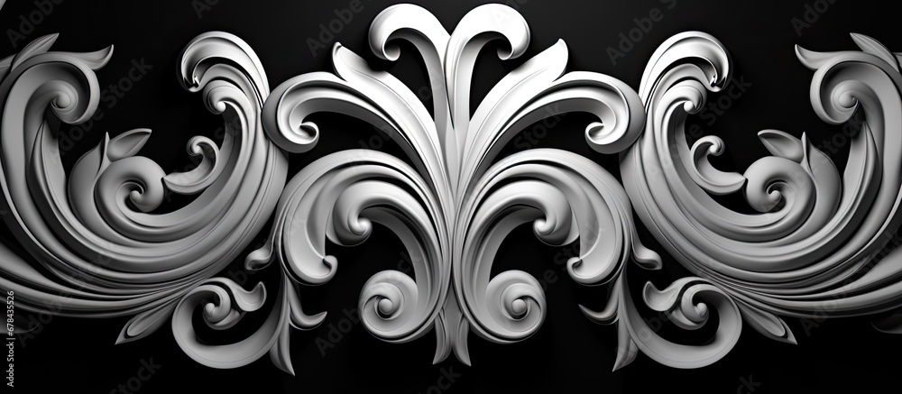 Design with a repeated black and white backdrop