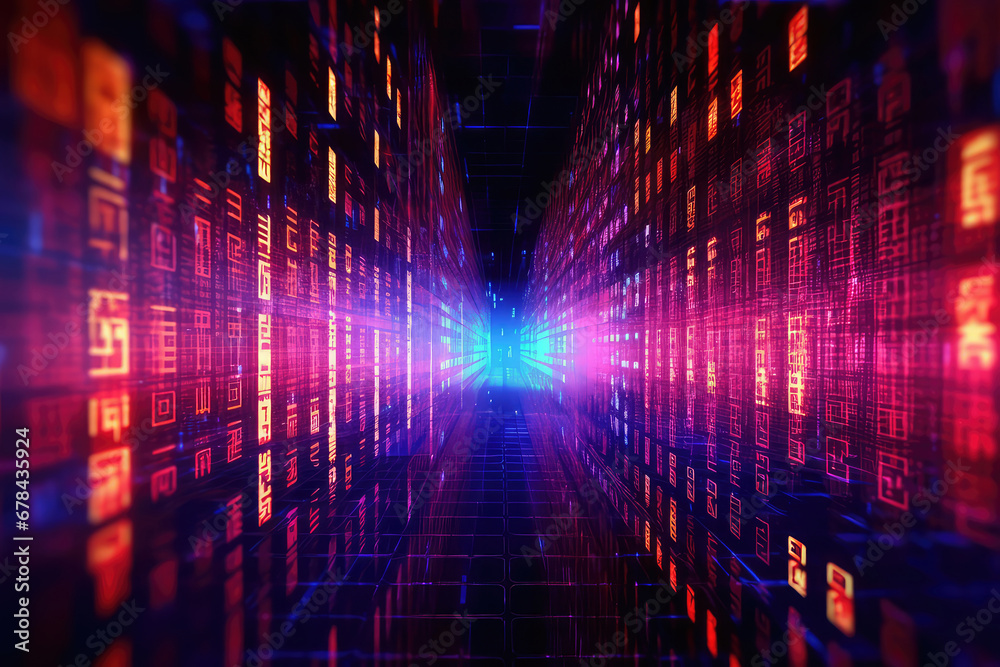 Big Data Technology Lines. Futuristic infographics aesthetic design. Digital Data Flow. Generative AI. Big Data Technology Lines. Futuristic infographics aesthetic design. Digital Data Flow. Generative AI.