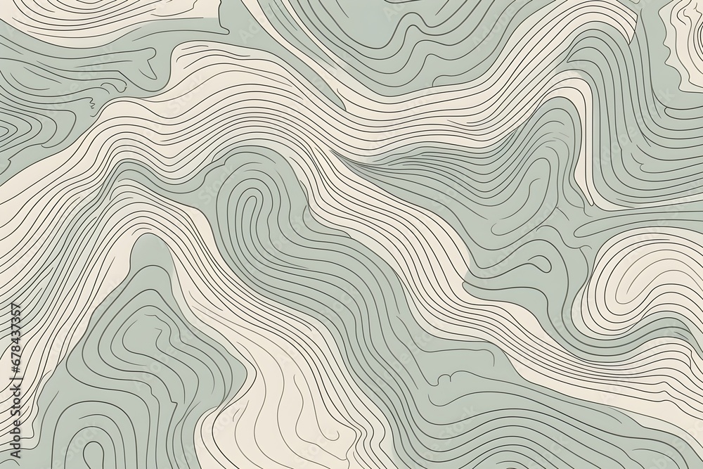 pattern of topographic contour lines