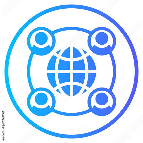 global network gradient icon