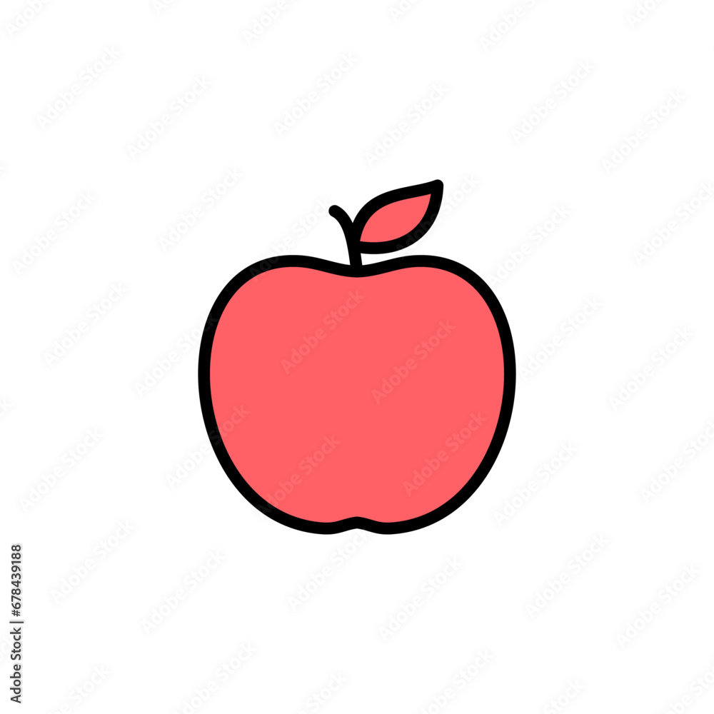Apple icon set illustration. Apple sign and symbols for web design. Apple icon set illustration. Apple sign and symbols for web design.