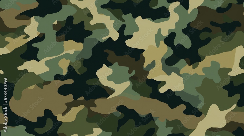 Modern green military camouflage print, seamless pattern. Modern green military camouflage print, seamless pattern.