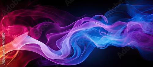 Wallpaper Mural Colorful smoke in motion on a black background Torontodigital.ca