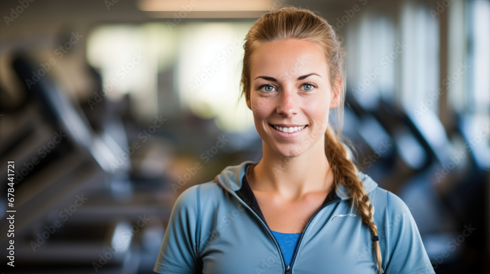 Therapist with Exercise Equipment in Rehabilitation Center Therapist with Exercise Equipment in Rehabilitation Center