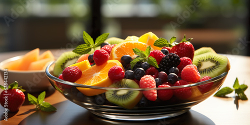 Mixed fruit salad, diet