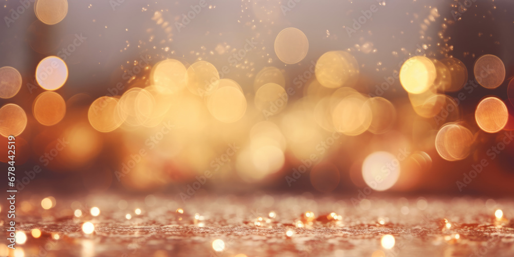 Black bokeh Christmas background on a table with grit and grain. Black bokeh Christmas background on a table with grit and grain.
