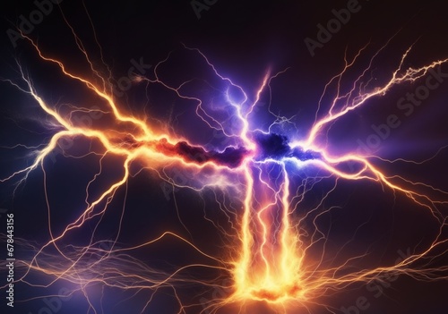 Abstract image of electrical current and voltage from Generative AI