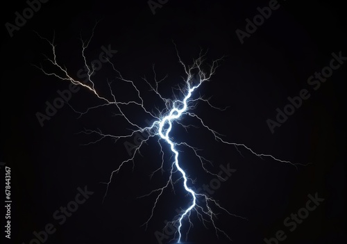 Abstract image of electrical current and voltage white from Generative AI