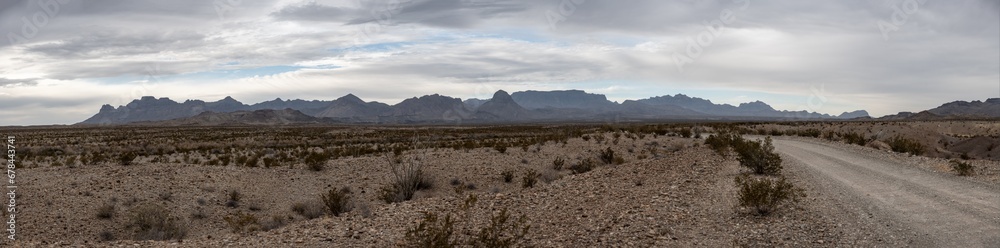 Backcountry Dirt Road In The Empty Southern Part Of Big Bend
