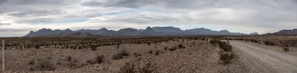 Backcountry Dirt Road In The Empty Southern Part Of Big Bend Backcountry Dirt Road In The Empty Southern Part Of Big Bend