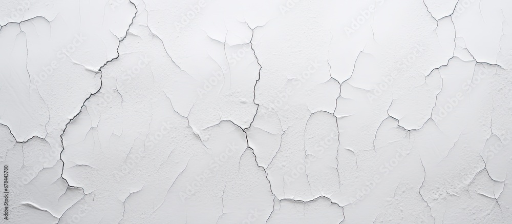 Scratched white wall with abstract design