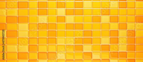 Seamless ceramic mosaic texture for pools or kitchens in yellow and orange