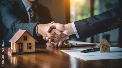 In the oil industry, a businessman and customer seal their agreement with a handshake, marking the successful signing of an important contract.