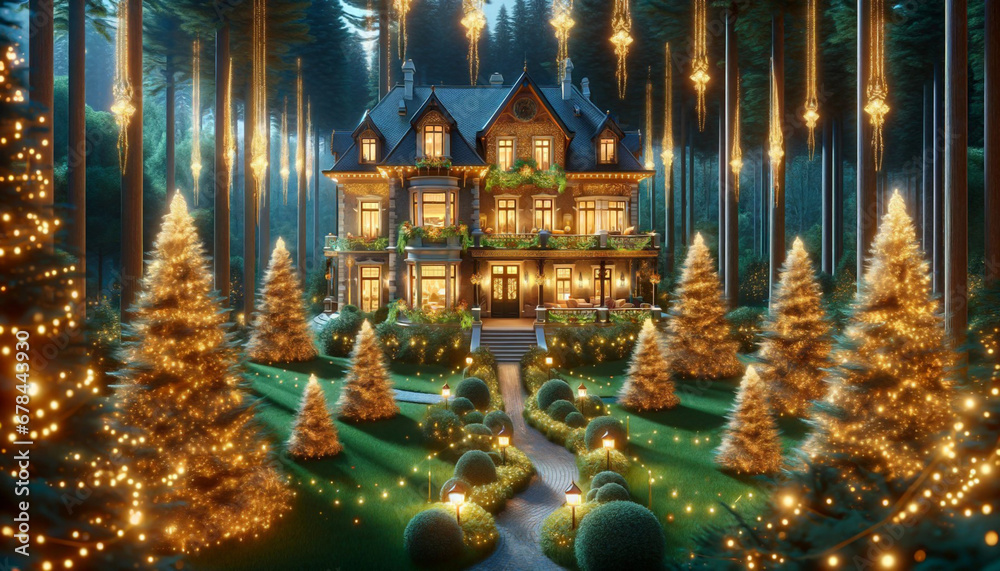 christmas tree with lights