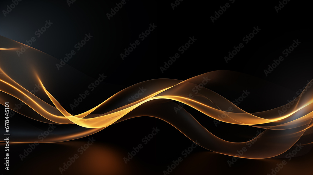 abstract golden line on the black background abstract golden line on the black background