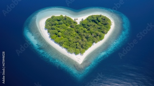 A heart-shaped holiday island.