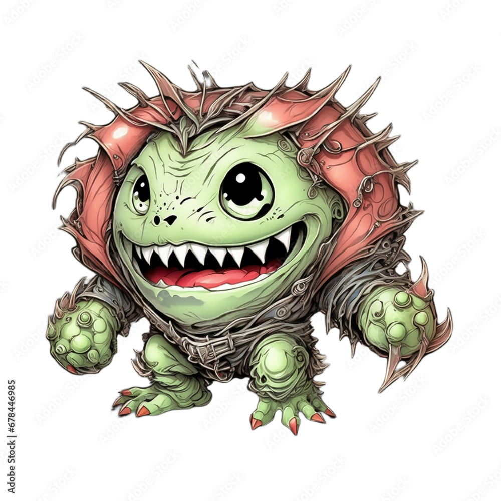 Fototapeta premium Cute Monster Illustration PNG Transparent Background