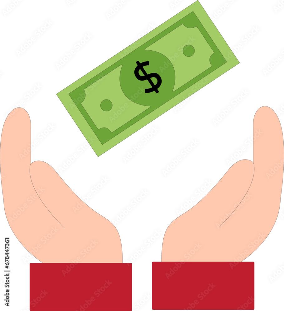 Hand holding dollar on white background. Save money, invest finance icon vector illustration. Finance concept. Hand holding dollar on white background. Save money, invest finance icon vector illustration. Finance concept.
