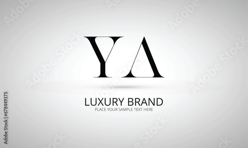 YA Y ya initial logo | initial based abstract modern minimal creative logo, vector template image. luxury logotype logo, real estate homie logo. typography logo. initials logo