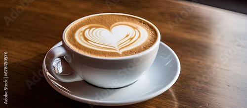 Cafe in Islamabad serving latte with heart shaped art