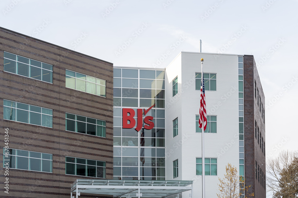 BJ's corporate headquarters on Campus Drive in Marlborough, MA, USA, on