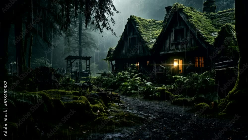 Forest Haven Retreat. Seamless looping 4K time lapse video footage