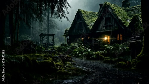 Forest Haven Retreat. Seamless looping 4K time lapse video footage