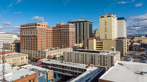 spokane downtown bank hotel street aerial view