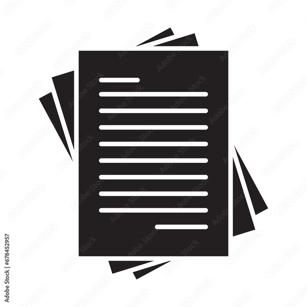 Document papers pile icon, trendy style flat illustration on white background.eps Document papers pile icon, trendy style flat illustration on white background.eps