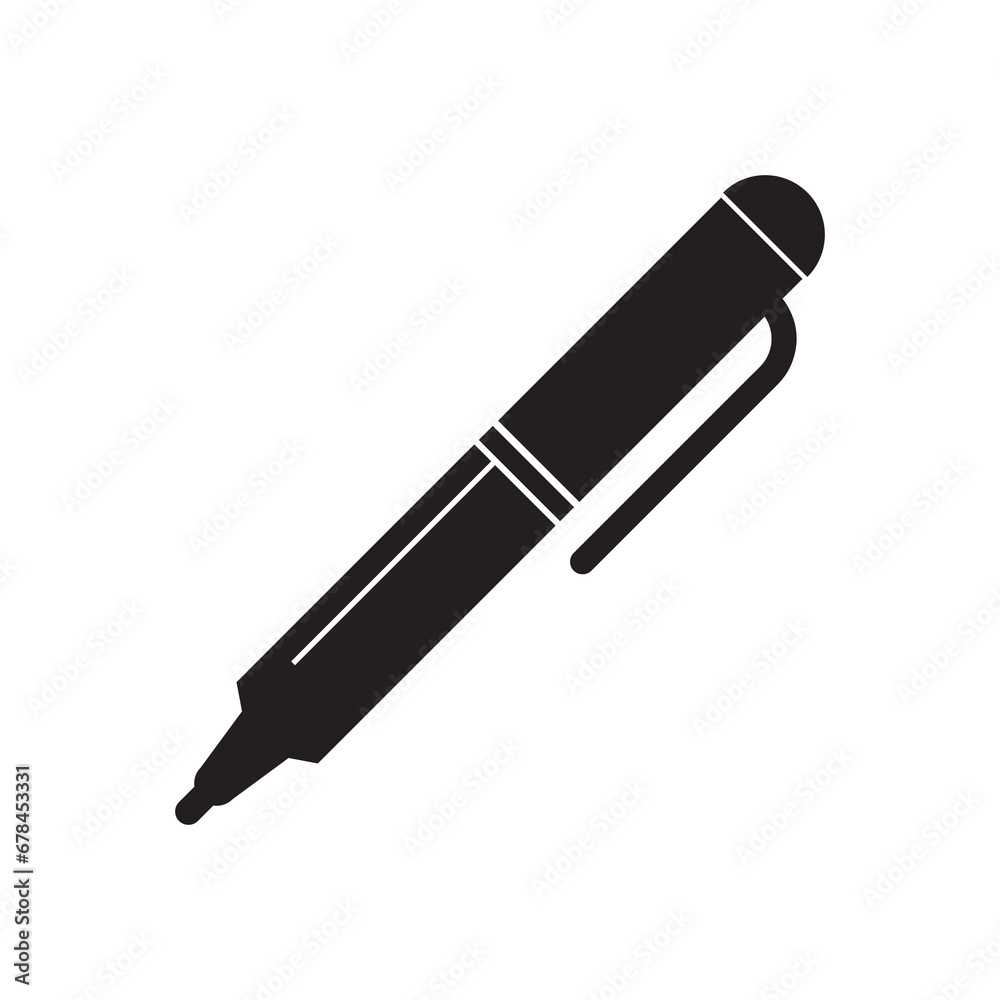 Pen, write icon. Signature pen flat illustratiion on white background..eps Pen, write icon. Signature pen flat illustratiion on white background..eps