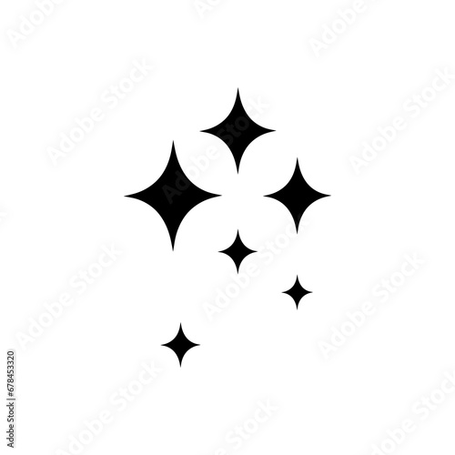 Magic stars flat symbol Bright stars simple icon  magi icon for mobile concept and web design..eps