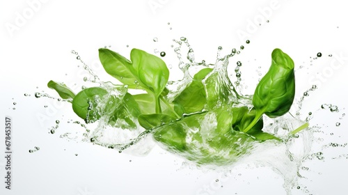 vegetables with water splash white background. Generative AI