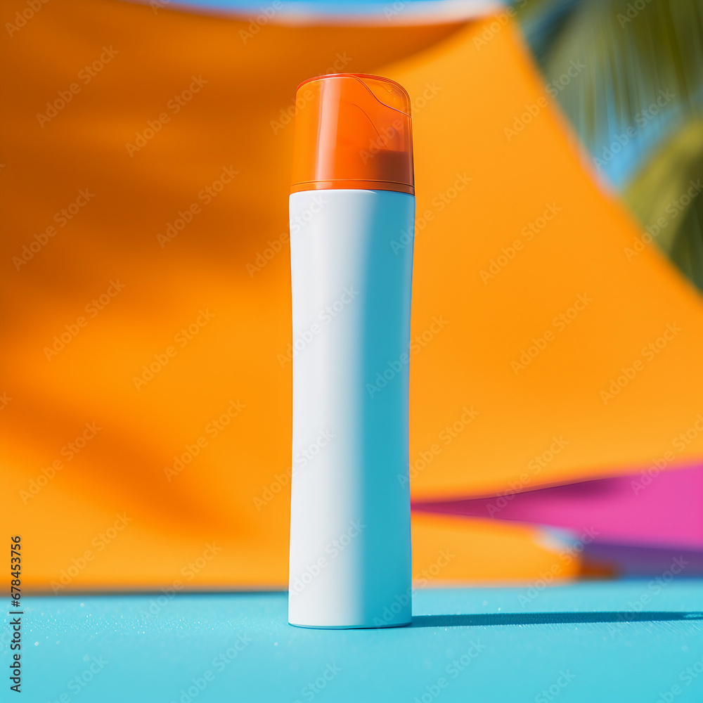 Mockup cosmetic tube summer colors backgrounds Mockup cosmetic tube summer colors backgrounds