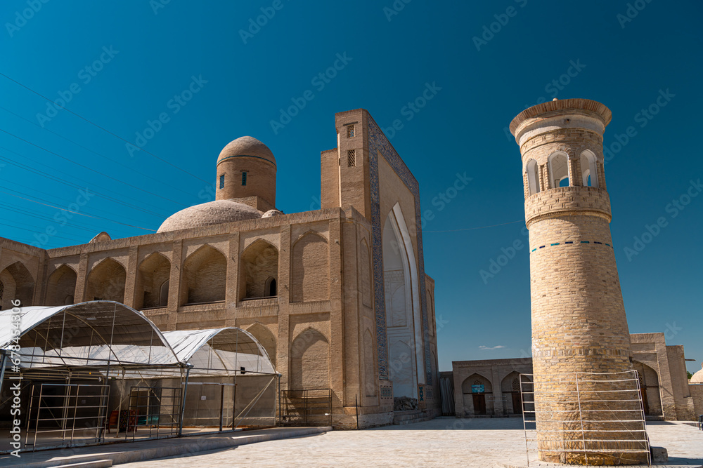 Historical mosque and religious complex of Chor Bakr, Bukhara, Uzbekistan.