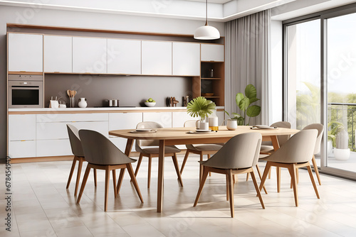 modern luxury kitchen with wood built in