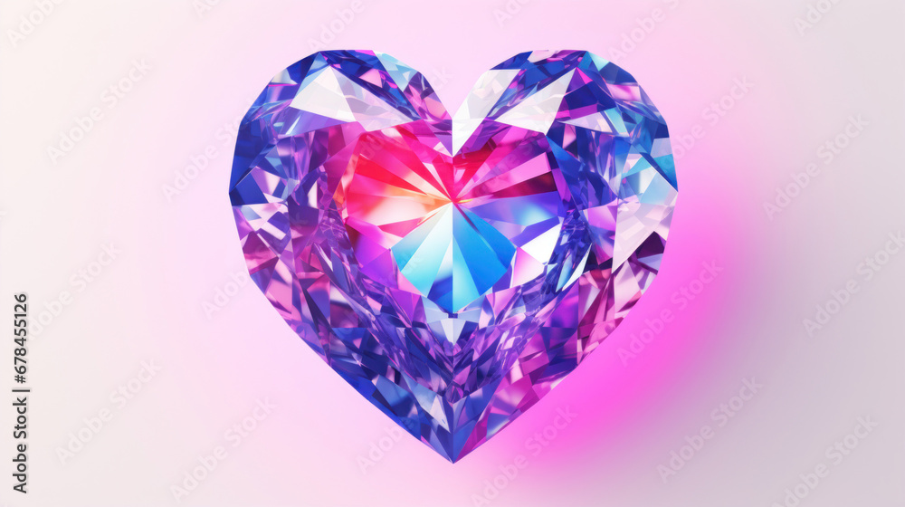 Crystal colorful heart Crystal colorful heart