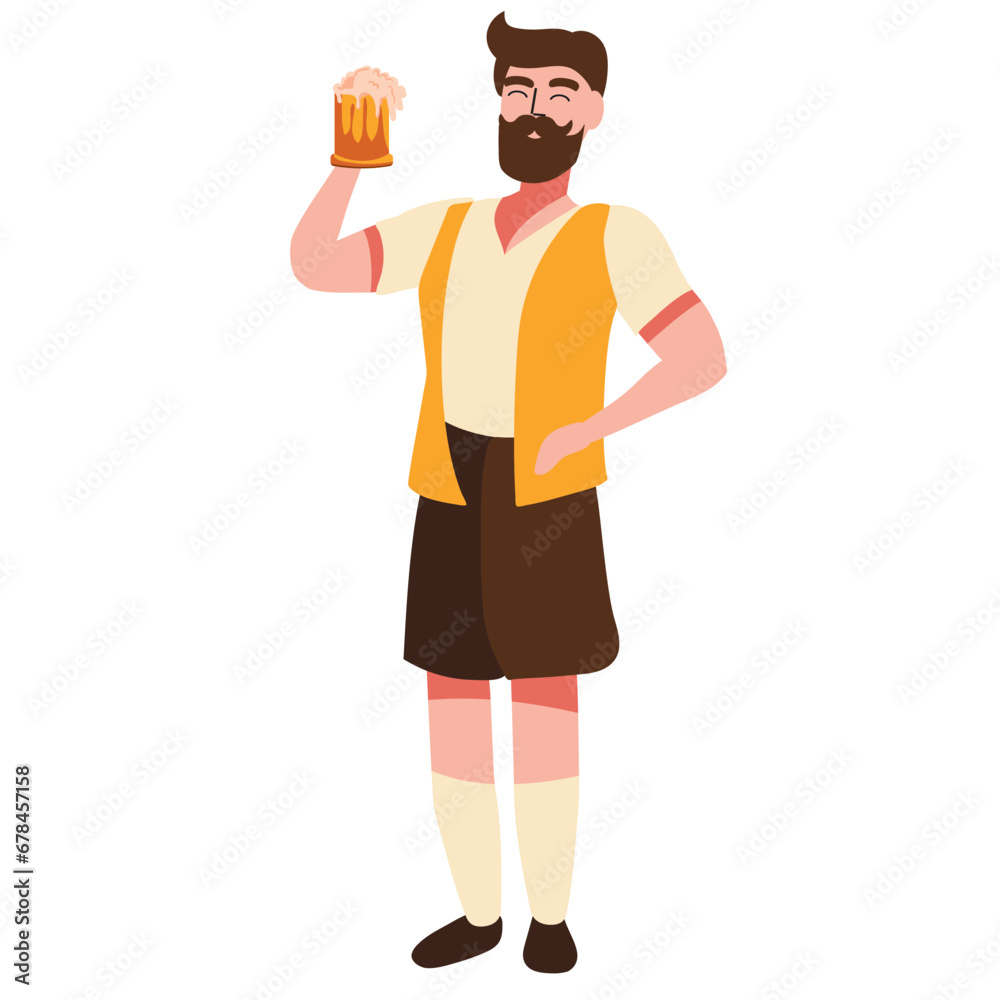 germany bavarian man and beer