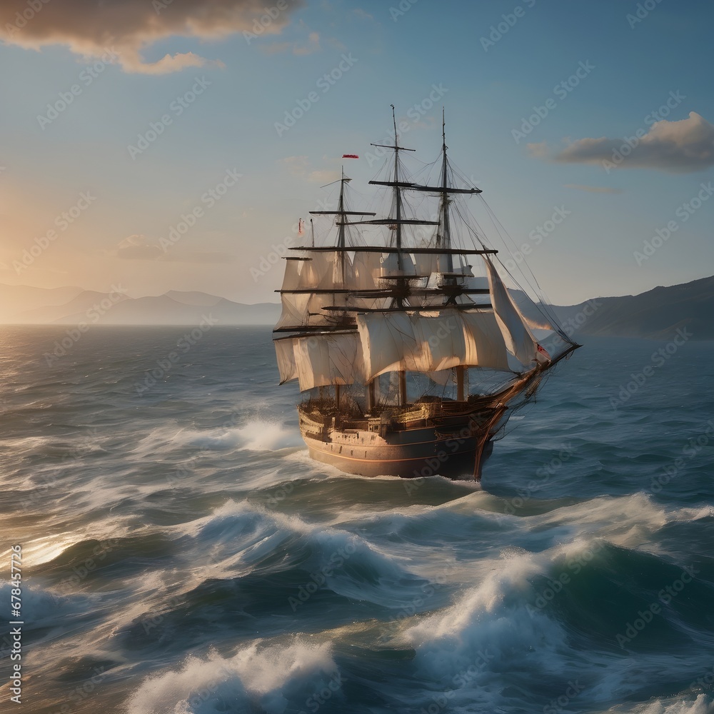 Obraz premium Battle Ship Background Very Cool